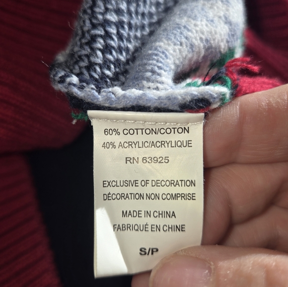 Funny Yeti Abominable Snowman Christmas Sweater Sz S Unisex - Picture 5 of 6